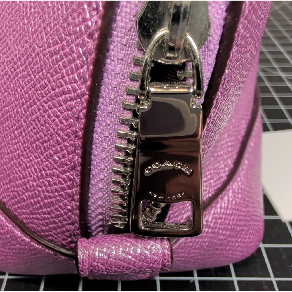Coach Mini Sierra Crossgrain Lilac Satchel & Wristlet - MISSING STRAP - F22315 - Picture 11 of 16